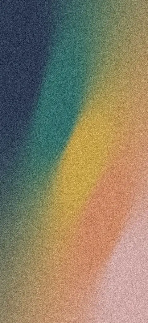 Grainy gradient wallpaper running from navy through teal and yellow to peach